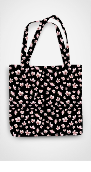 ALL OVER PRINT TOTE BAG - ZIPPER