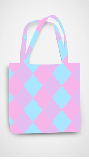 ALL OVER PRINT TOTE BAG - ZIPPER