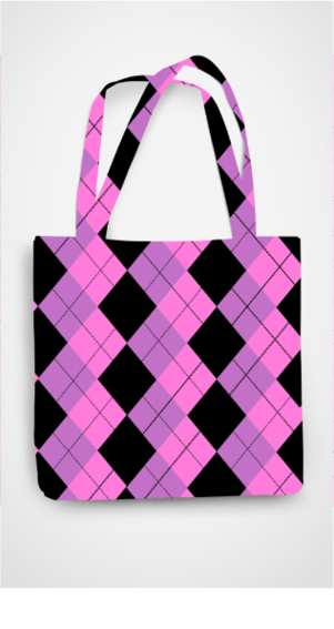 ALL OVER PRINT TOTE BAG - ZIPPER