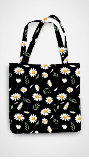 ALL OVER PRINT TOTE BAG - ZIPPER