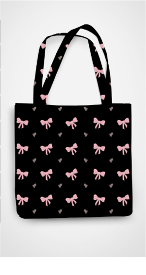 ALL OVER PRINT TOTE BAG - ZIPPER