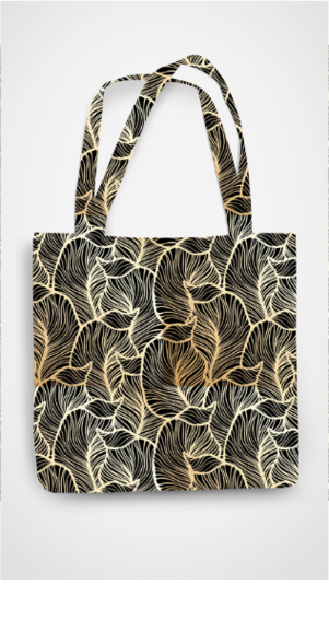 ALL OVER PRINT TOTE BAG - ZIPPER