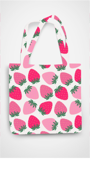 ALL OVER PRINT TOTE BAG - ZIPPER