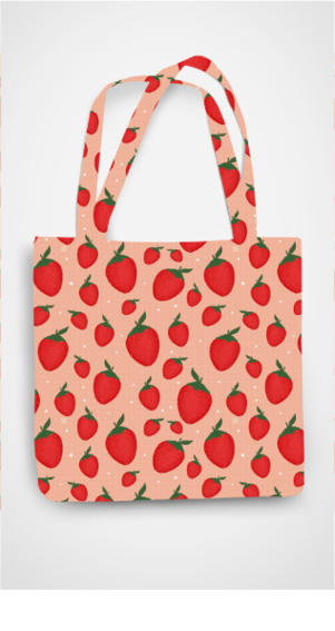 ALL OVER PRINT TOTE BAG - ZIPPER