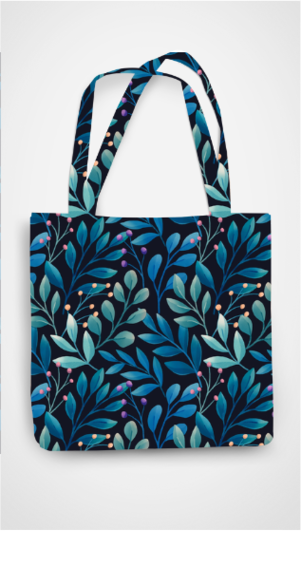 ALL OVER PRINT TOTE BAG - ZIPPER