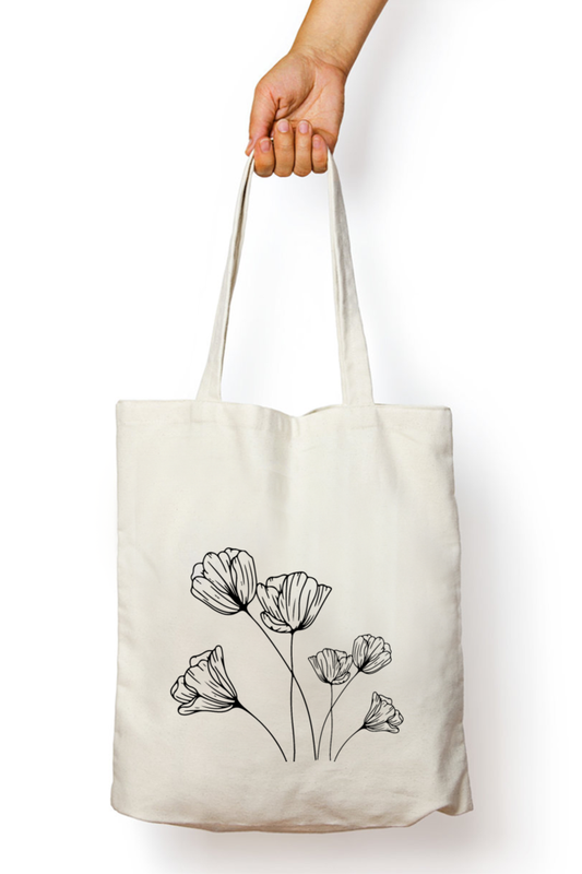 TOTE BAGS - ZIPPER - IMAGE FRONT SIDE ONLY